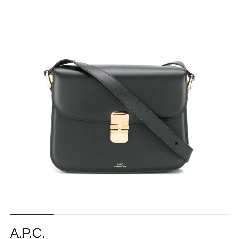 A.P.C. Grace Black Leather Crossbody Bag